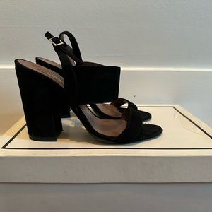 Tabitha Simmons black suede heels